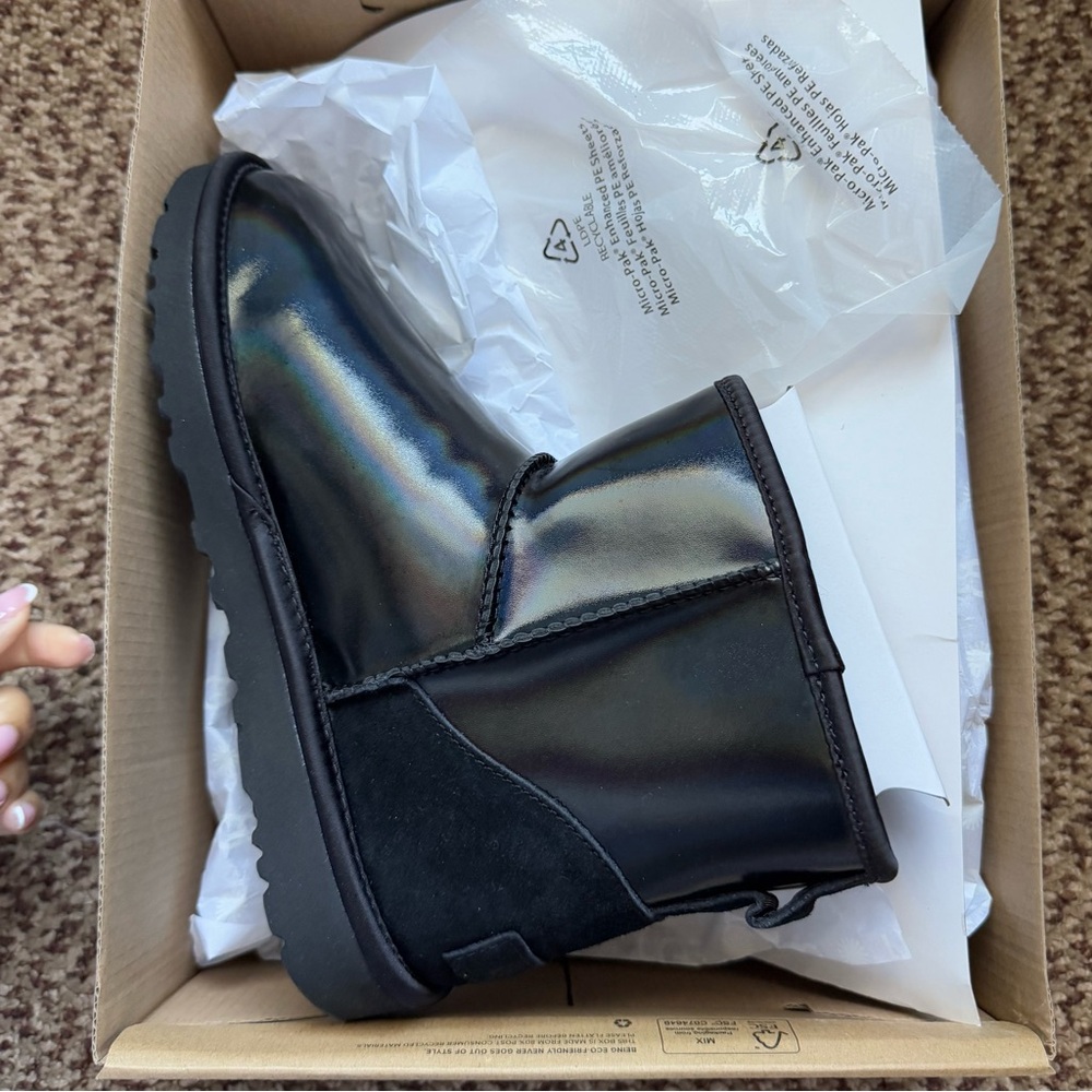 UGG Black Textured Sole Boots